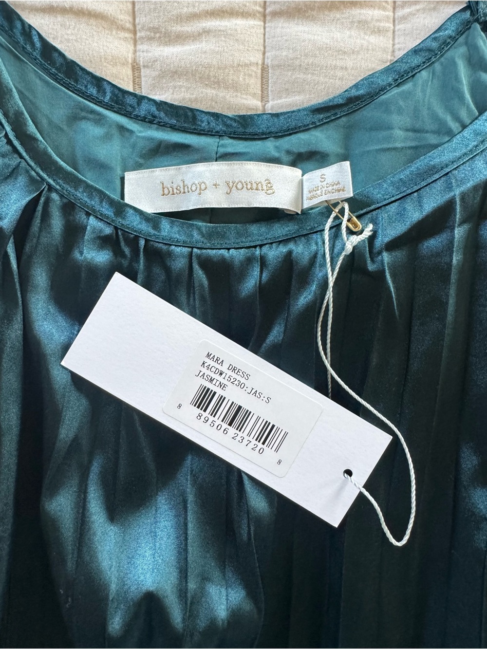 Bishop & Young Mara Maxi Dress in Jasmine Pleated Anthropologie Size S NWT - Picture 6 of 8